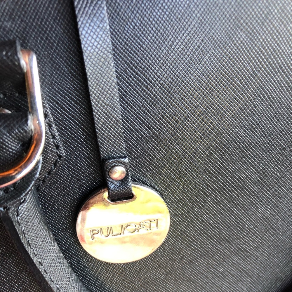 Pulicati Black Genuine Leather Satchel